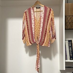 Long Tassel Flowy Blouse